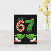 67 Christmas 6 7 Meme Hands Youth Gen Alpha For Ki Kaart (Gele Bloem)