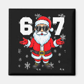 67 Christmas 6 7 Meme Pajamas 67 Bruh Slang  Magneet (Voorkant)