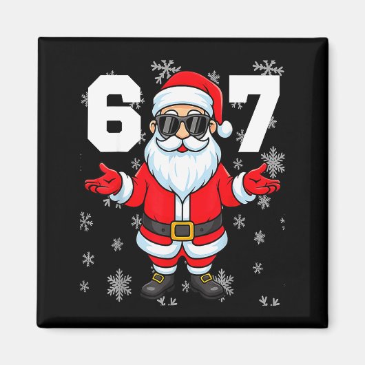 67 Christmas 6 7 Meme Pajamas 67 Bruh Slang  Magneet (Voorkant)