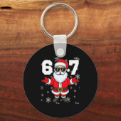 67 Christmas 6 7 Meme Pajamas 67 Bruh Slang  Sleutelhanger (Voorkant)