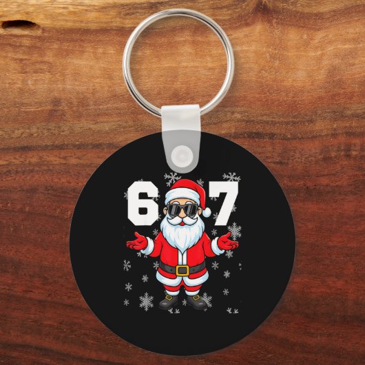 67 Christmas 6 7 Meme Pajamas 67 Bruh Slang  Sleutelhanger (Voorkant)