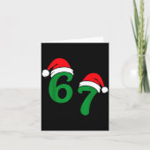 67 Christmas 6 7 Meme Pajamas Holiday Gen Alpha Sl Kaart (Voorkant)