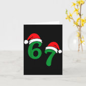 67 Christmas 6 7 Meme Pajamas Holiday Gen Alpha Sl Kaart (Gele Bloem)