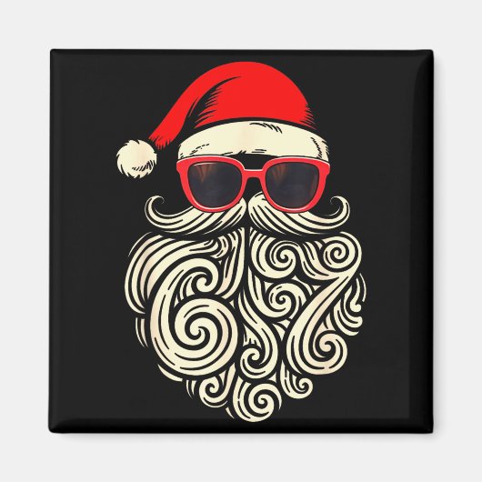 67 Christmas 6 7 Santa Six Seven Meme Christmas Bo Magneet (Voorkant)
