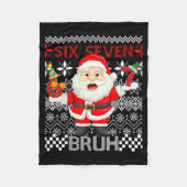 67 Christmas 6 7 Six Seven Bruh Xmas Santa Sweater Fleece Deken (Voorkant)