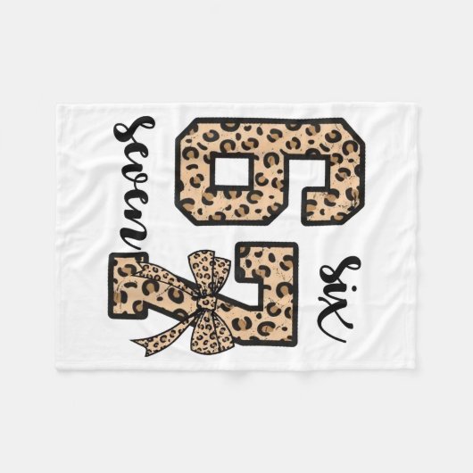 67 Christmas 6 7 Six Seven Meme 67 Leopard Cheetah Fleece Deken (Voorkant (Horizontaal))