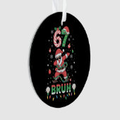 67 Christmas Bruh 6 7 Funny Meme Santa Dabbing Ornament (voorkant)