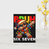 67 Christmas Bruh Funny 67 Gingerbread Dabbing Kid Kaart (Gele Bloem)