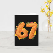 67 Christmas Burger Shirt 6 7 Meme Funny 67 Hambur Kaart (Gele Bloem)