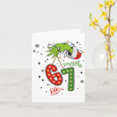 67 Christmas Costume Funny Winter Celebration  Kaart (Gele Bloem)