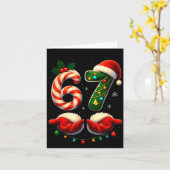 67 Christmas Couple Pajamas Matching Holidays Six  Kaart (Gele Bloem)