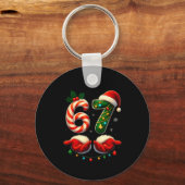 67 Christmas Couple Pajamas Matching Holidays Six  Sleutelhanger (Voorkant)