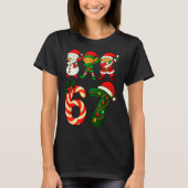67 Christmas Dabbing Santa Elf Snowman Funny Six S T-shirt (Voorkant)