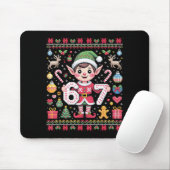 67 Christmas Elf Ugly Sweater Cute 6 7 Meme Xmas B Muismat (Met muis)