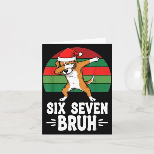 67 Christmas Funny 67 Brainrot Youth Kids Dog 67 Kaart (Voorkant)