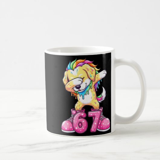 67 Christmas Funny 67 Brainrot Youth Kids Dog 67  Koffiemok (Rechts)