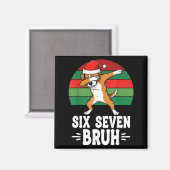 67 Christmas Funny 67 Brainrot Youth Kids Dog 67 Magneet (Voorkant / Achterkant)