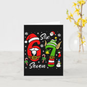 67 Christmas Funny 6 7 Meme Six Seven Xmas Boys Ki Kaart (Gele Bloem)