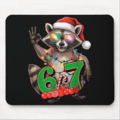 67 Christmas Funny Raccoon Festive 6-7 Meme Boys G Muismat (Voorkant)
