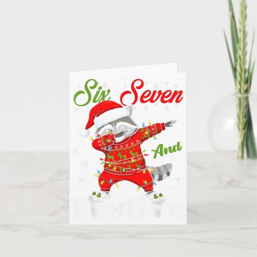 67 Christmas Funny Six Seven Bruh Meme Brainrot Sa Kaart (Voorkant)