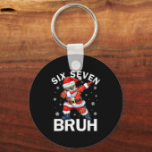 67 Christmas Funny Six Seven Bruh Meme Dabbing San Sleutelhanger (Voorkant)
