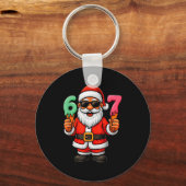 67 Christmas Funny Six Seven Ice Cream Meme 67 Chr Sleutelhanger (Voorkant)