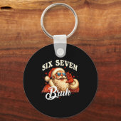 67 Christmas Funny Six Seven Meme 6 7 Santa Claus Sleutelhanger (Voorkant)