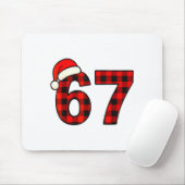 67 Christmas Funny Six Seven Meme Brainrot Plaid S Muismat (Met muis)