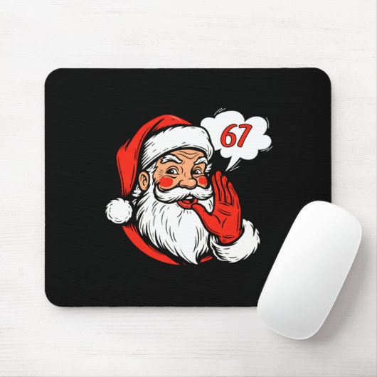 67 Christmas Funny Six Seven Meme Brainrot Santa C Muismat (Met muis)