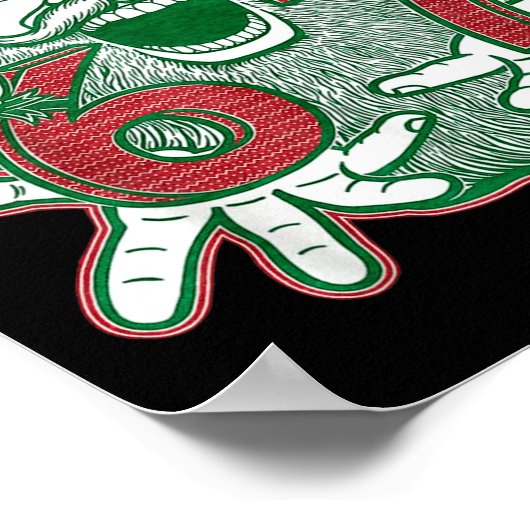 67 Christmas Funny Six Seven Meme Brainrot Santa C Poster (Hoek)