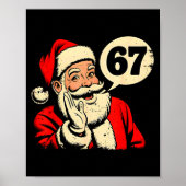 67 Christmas Funny Six Seven Meme Brainrot Santa C Poster (Voorkant)