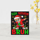 67 Christmas Funny Six Seven Meme Brainrot Santa K Kaart (Gele Bloem)