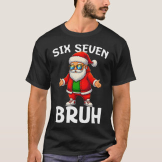 67 Christmas Funny Six Seven Meme Brainrot Santa K T-shirt