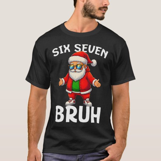 67 Christmas Funny Six Seven Meme Brainrot Santa K T-shirt (Voorkant)