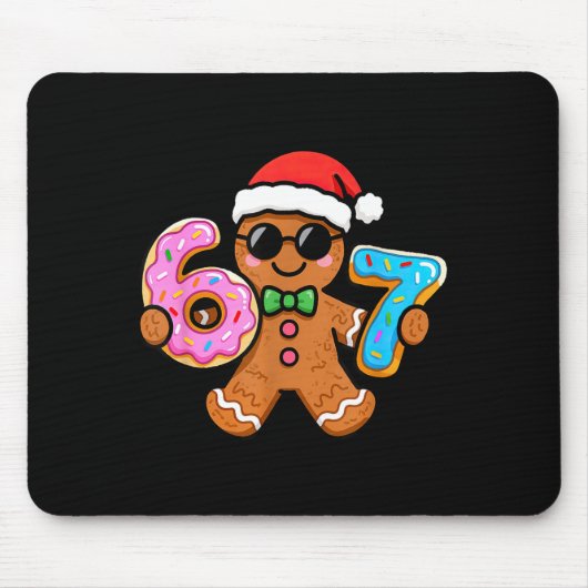 67 Christmas Gingerbread Six Seven Meme Gen Alpha  Muismat (Voorkant)