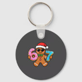 67 Christmas Gingerbread Six Seven Meme Gen Alpha  Sleutelhanger (Voorkant)