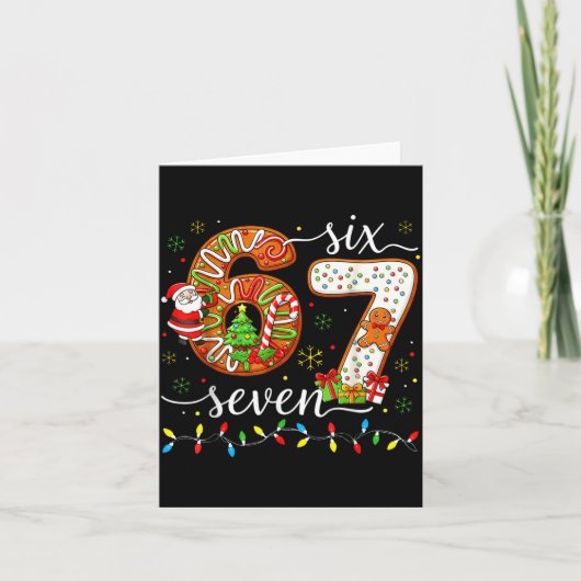 67 Christmas Gingerbreadman 6 7 Meme Xmas 67  Kaart (Voorkant)