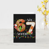 67 Christmas Gingerbreadman 6 7 Meme Xmas 67  Kaart (Gele Bloem)