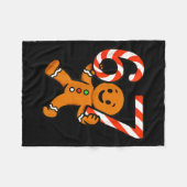 67 Christmas Gingerbreadman Candy Cane 6 7 Meme Xm Fleece Deken (Voorkant (Horizontaal))