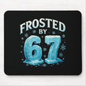 67 Christmas Ice Frost Cold 6 7 Internet Meme Xmas Muismat (Voorkant)
