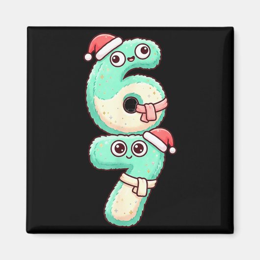 67 Christmas Kawaii Pastel Design  Magneet (Voorkant)