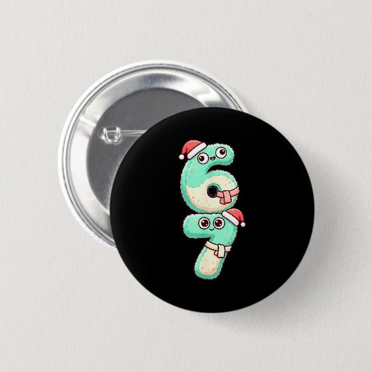 67 Christmas Kawaii Pastel Design  Ronde Button 5,7 Cm (Voorkant /achterkant)