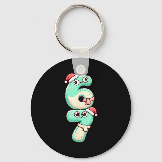 67 Christmas Kawaii Pastel Design  Sleutelhanger (Voorkant)