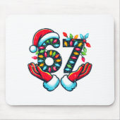 67 Christmas Lights Funny Christmas 6 7 Meme Xmas  Muismat (Voorkant)