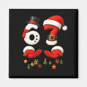 67 Christmas Meme Funny 6 7 Hands Gen Alpha Slang  Magneet (Voorkant)