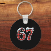67 Christmas Meme Funny Six Seven Slang  Sleutelhanger (Voorkant)