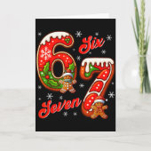 67 Christmas Meme Saying 6 7 Meme Costume Xmas  Kaart (Voorkant)