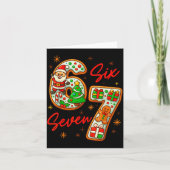 67 Christmas Meme Saying 6 7 Meme Costume Xmas  Kaart (Voorkant)