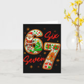 67 Christmas Meme Saying 6 7 Meme Costume Xmas  Kaart (Gele Bloem)