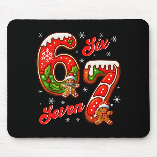 67 Christmas Meme Saying 6 7 Meme Costume Xmas  Muismat (Voorkant)